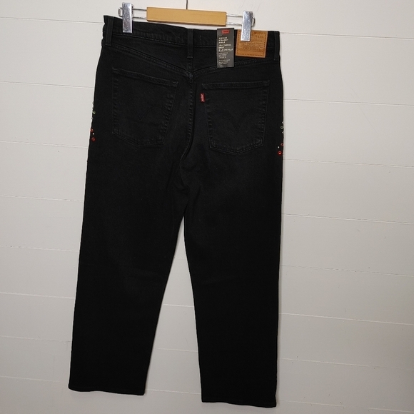 LEVI'S Ribcage straight studded ankle jeans 31 - Picture 7 of 12